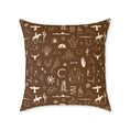Load image into Gallery viewer, Western Horse Doodle Canvas Pillow