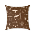 Load image into Gallery viewer, Western Horse Doodle Canvas Pillow