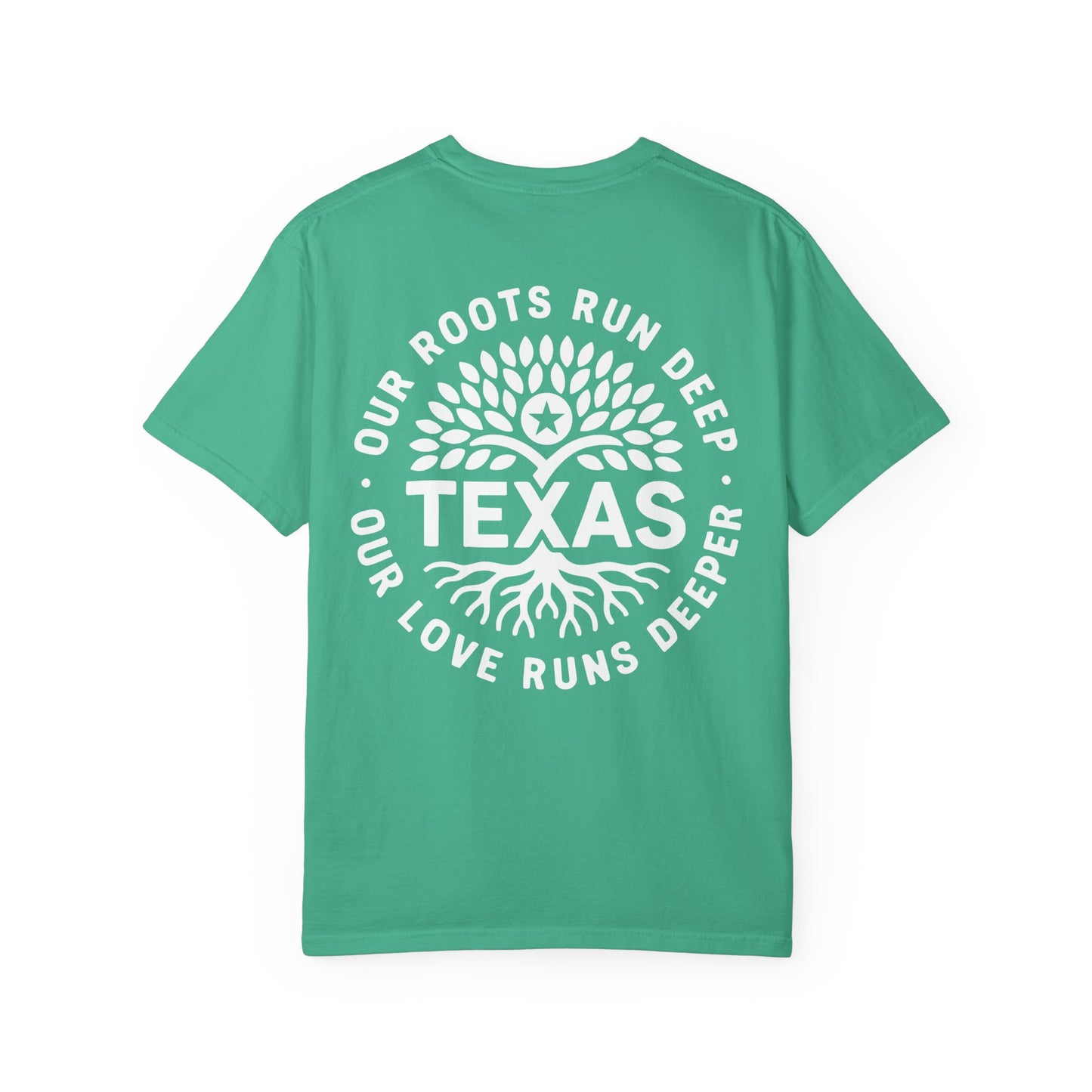 Roots Run Deep Texas Relief T-Shirt White