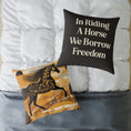 Load image into Gallery viewer, Gallop Into Freedom Canvas Pillow