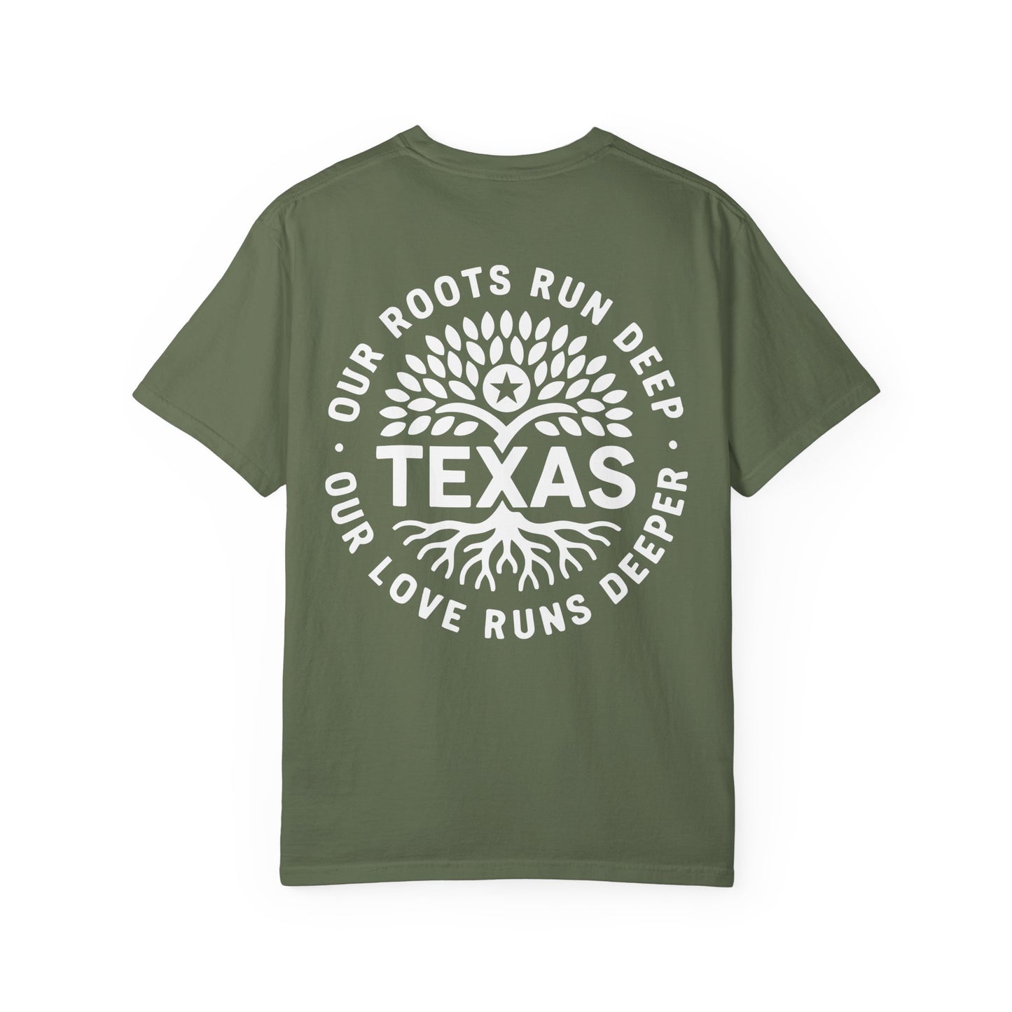 Roots Run Deep Texas Relief T-Shirt White