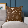 Load image into Gallery viewer, Western Horse Doodle Canvas Pillow