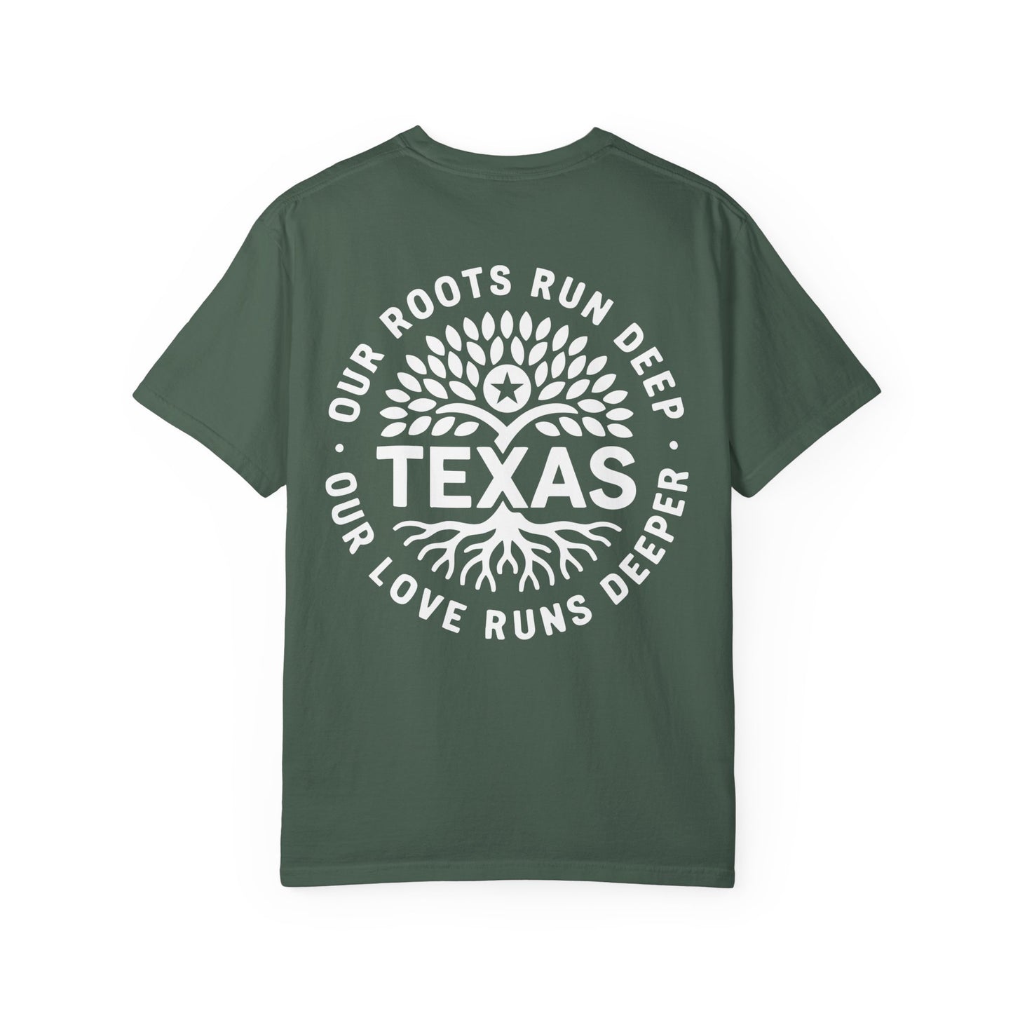 Roots Run Deep Texas Relief T-Shirt White