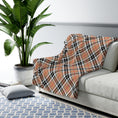 Load image into Gallery viewer, Plaid Beige Sherpa Fleece Blanket