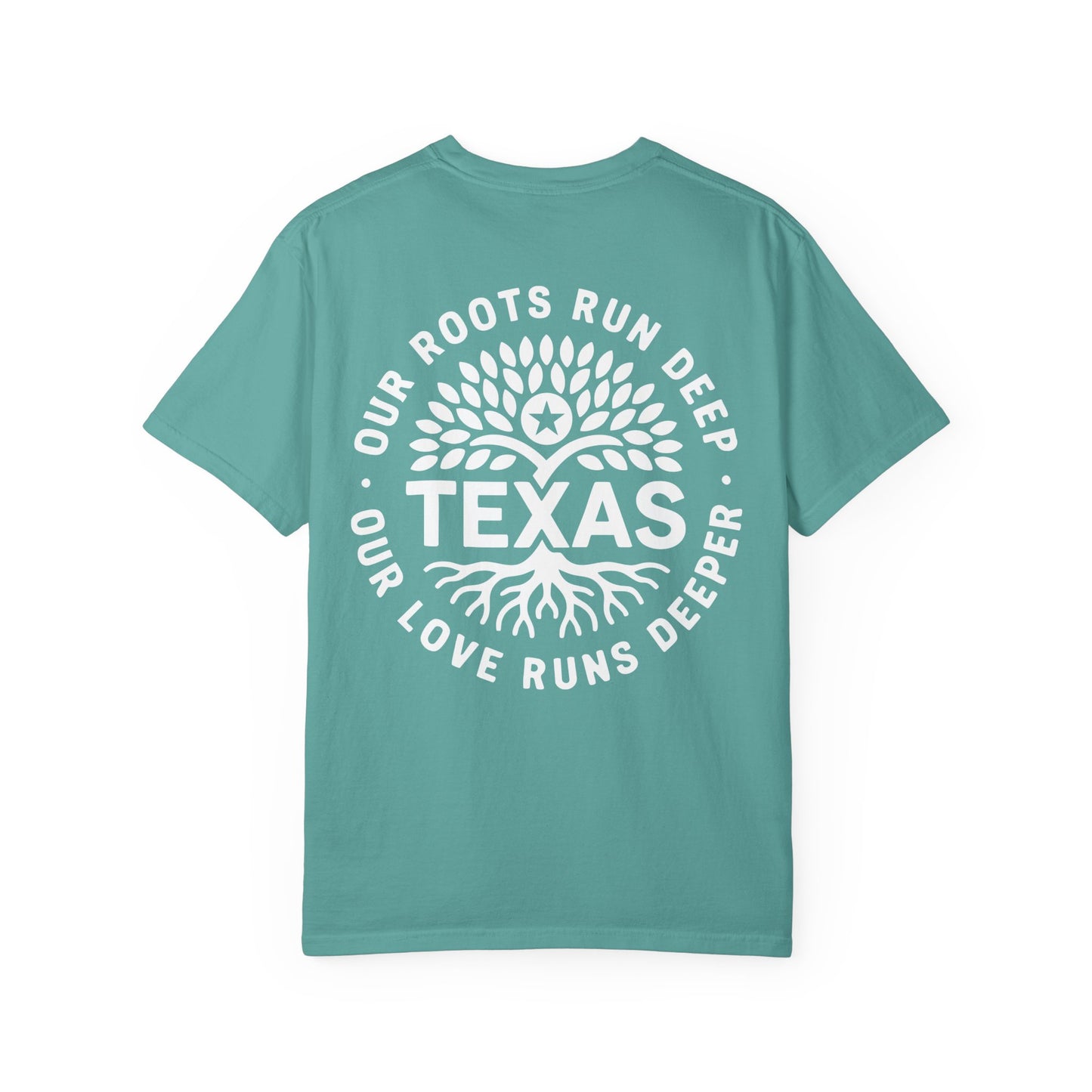 Roots Run Deep Texas Relief T-Shirt White