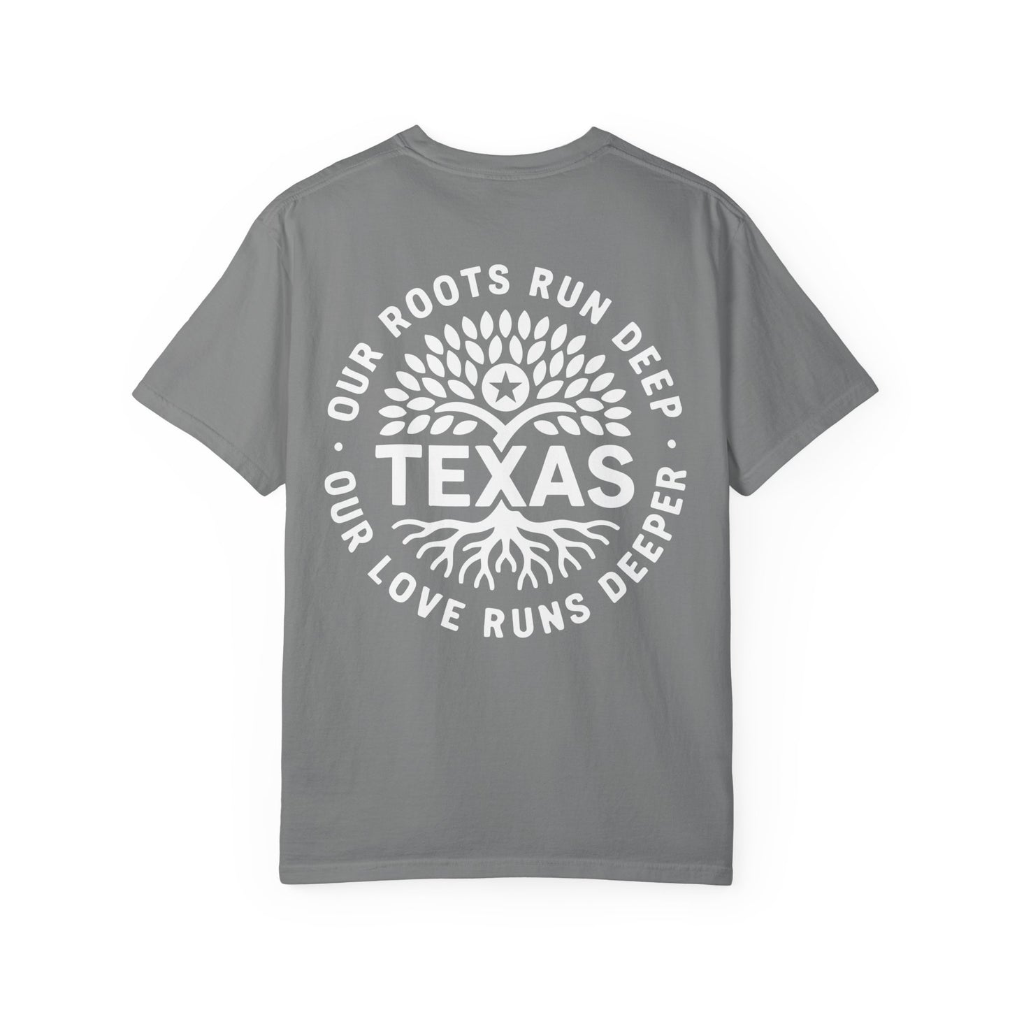 Roots Run Deep Texas Relief T-Shirt White