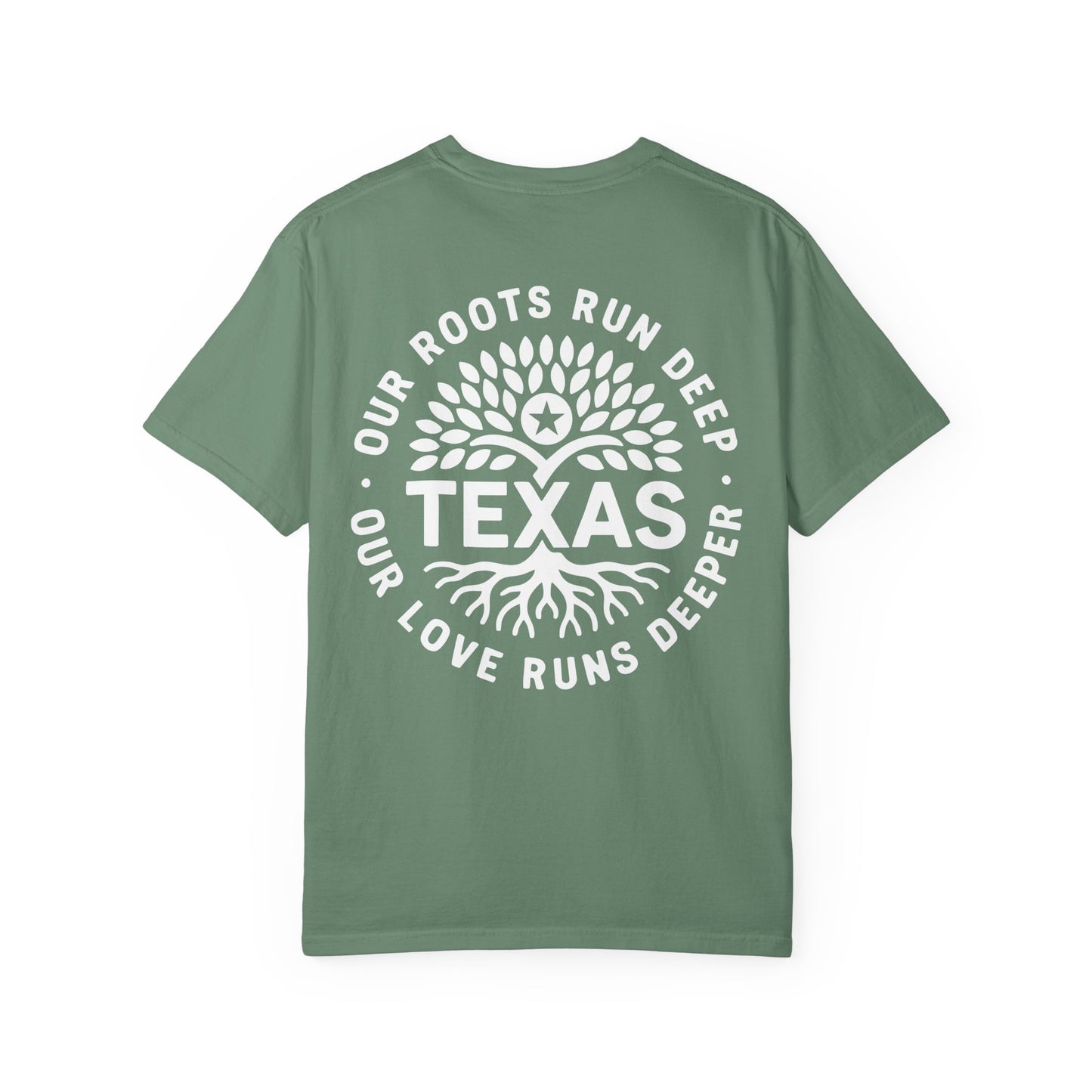 Roots Run Deep Texas Relief T-Shirt White