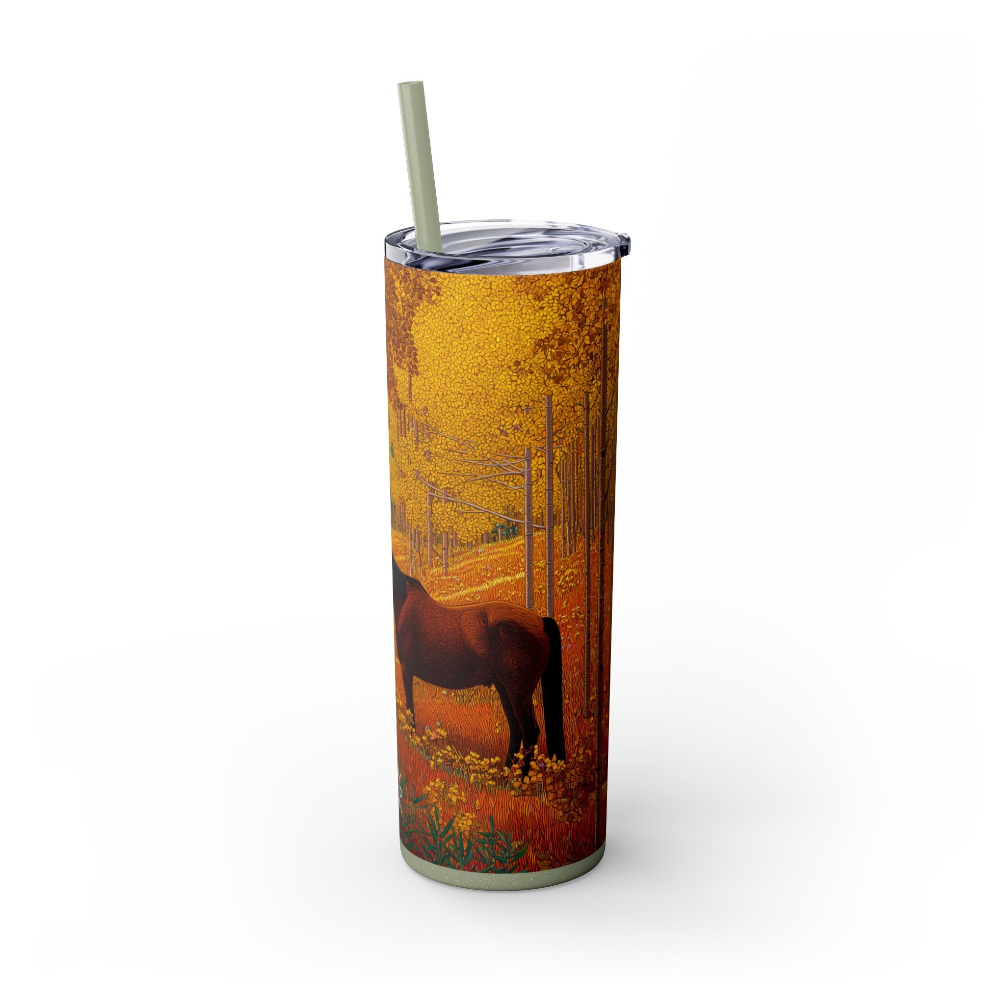 Colorado Autumn Horse Skinny Tumbler