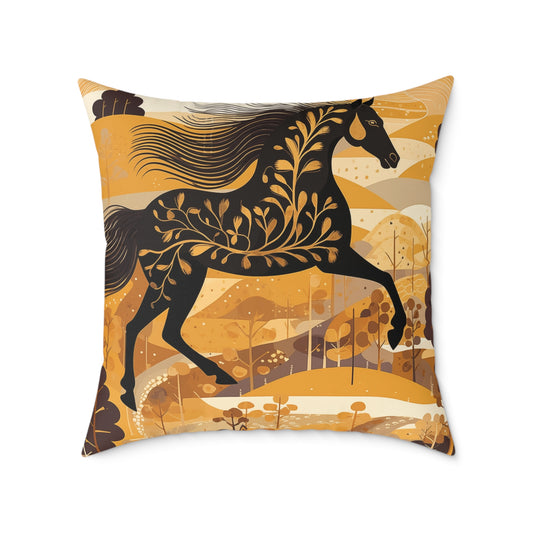 Gallop Into Freedom Canvas Pillow