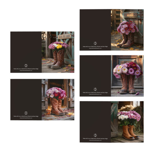 Barn Boots and Blooms Greeting Card Set