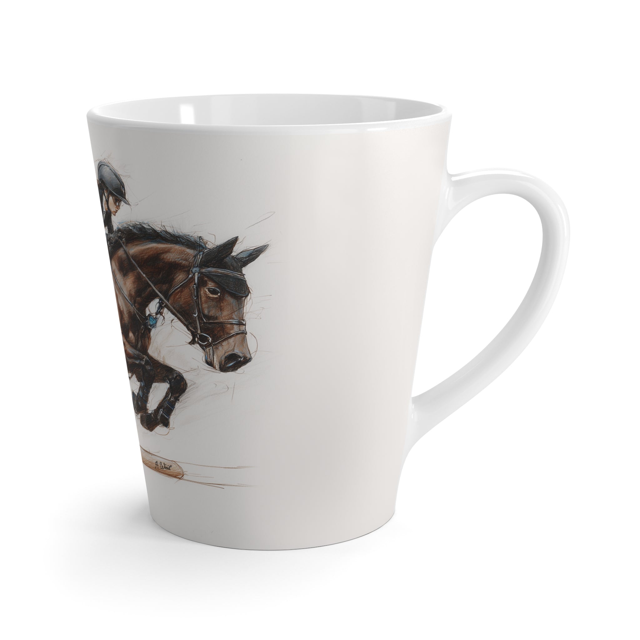 Equestrian Rider Latte Mug
