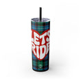 Load image into Gallery viewer, Let's Ride Plaid Skinny Tumbler

