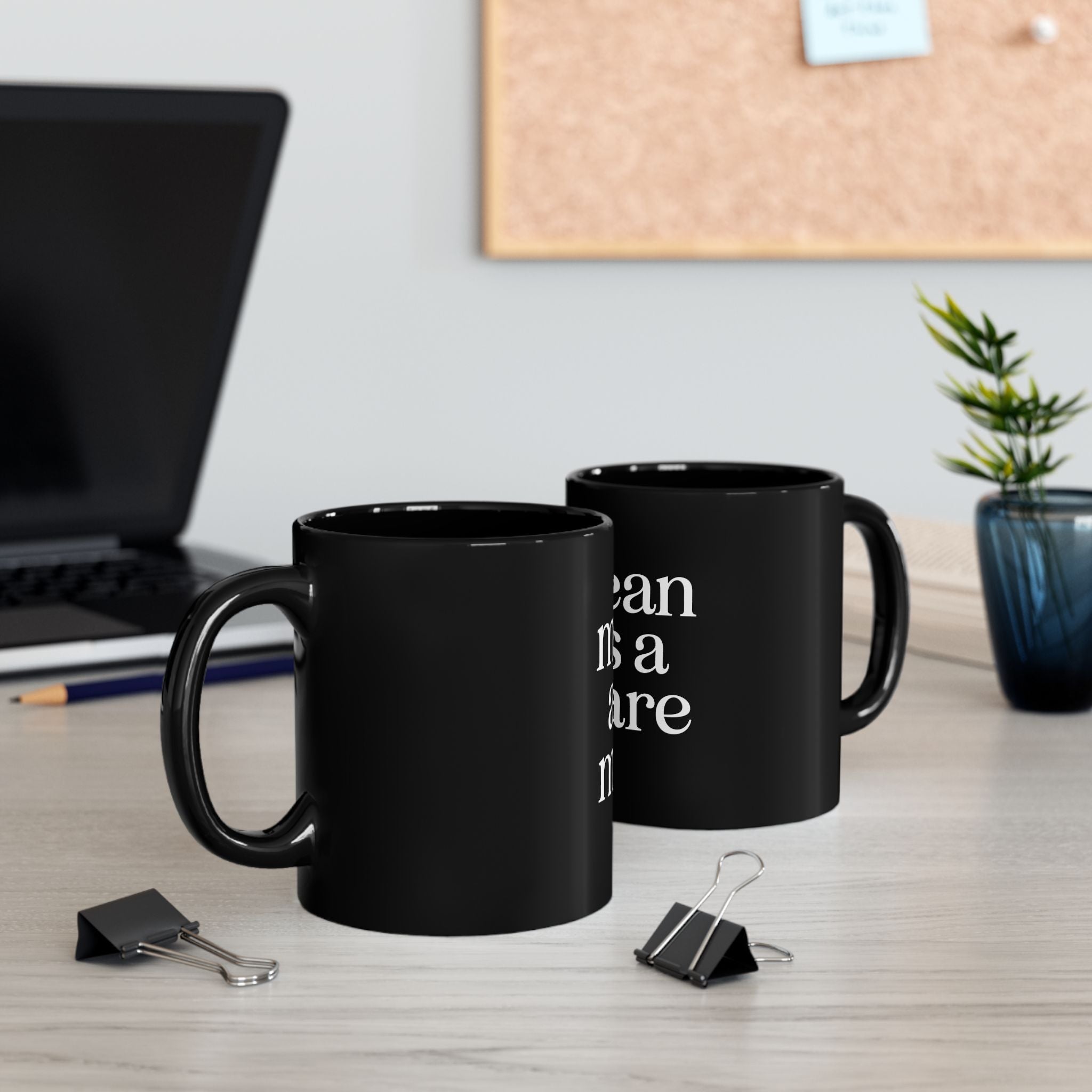 Mean as a Mare Black Ceramic Mug