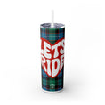 Load image into Gallery viewer, Let's Ride Plaid Skinny Tumbler
