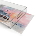 Load image into Gallery viewer, Run For The Roses Acrylic Serving Tray – Equestrian Party Essential
