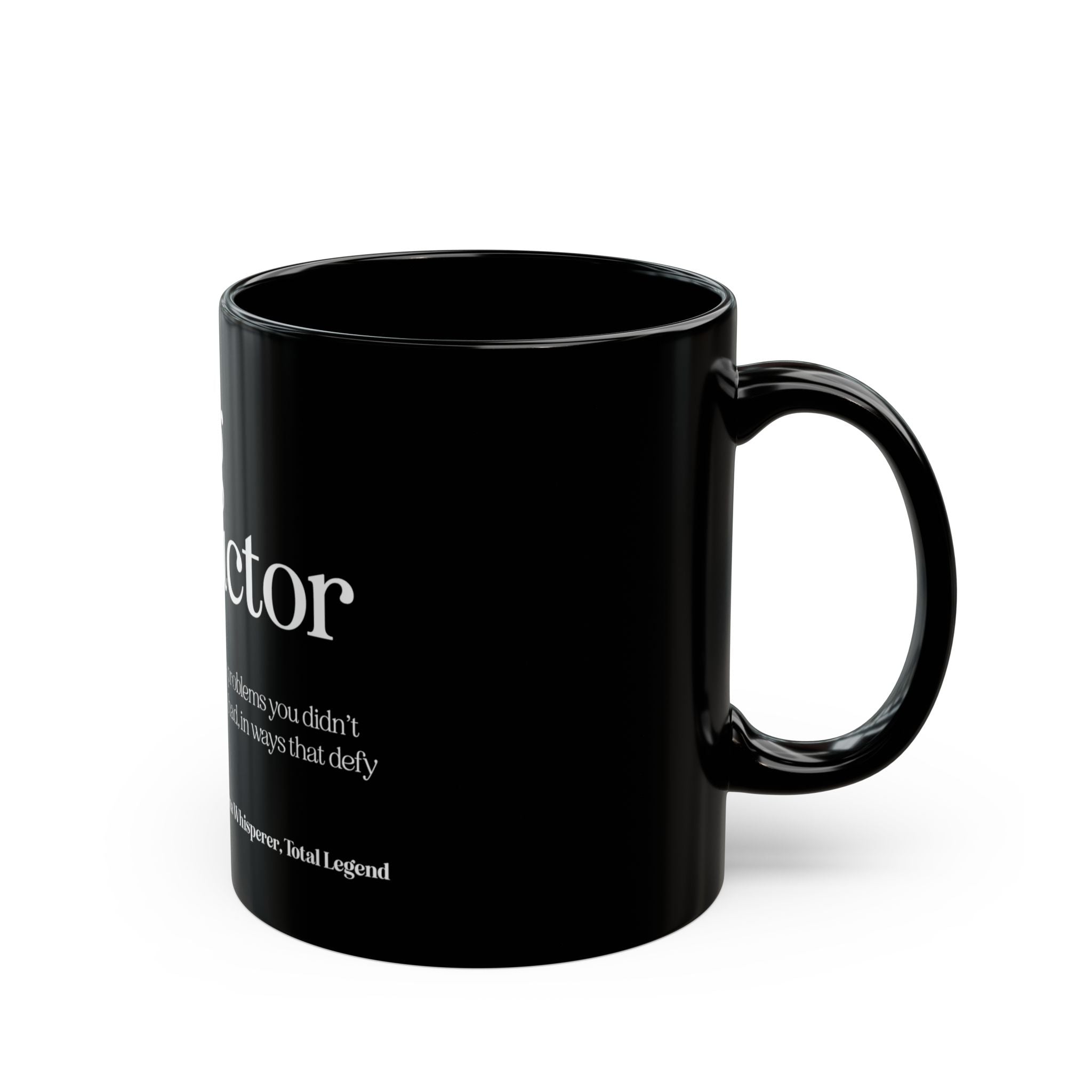 Riding Instructor Black Ceramic Mug