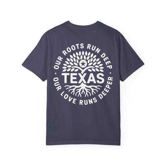 Roots Run Deep Texas Relief T-Shirt White