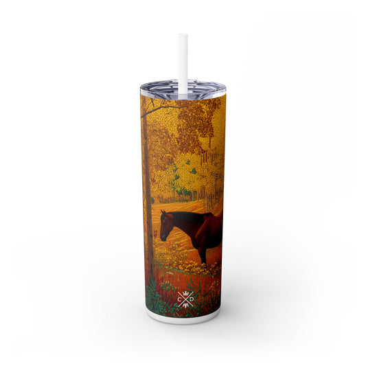 Colorado Autumn Horse Skinny Tumbler
