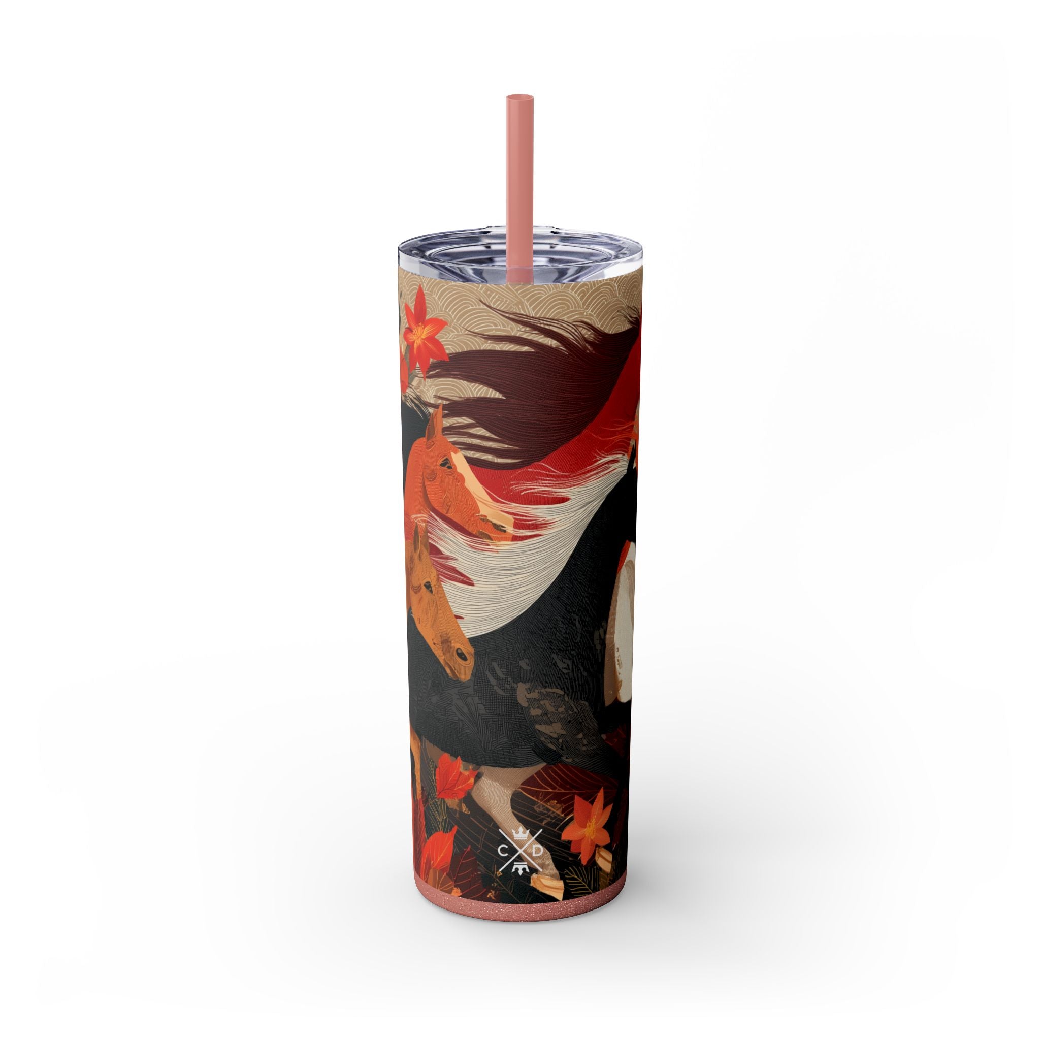 Crimson Gallop Skinny Tumbler