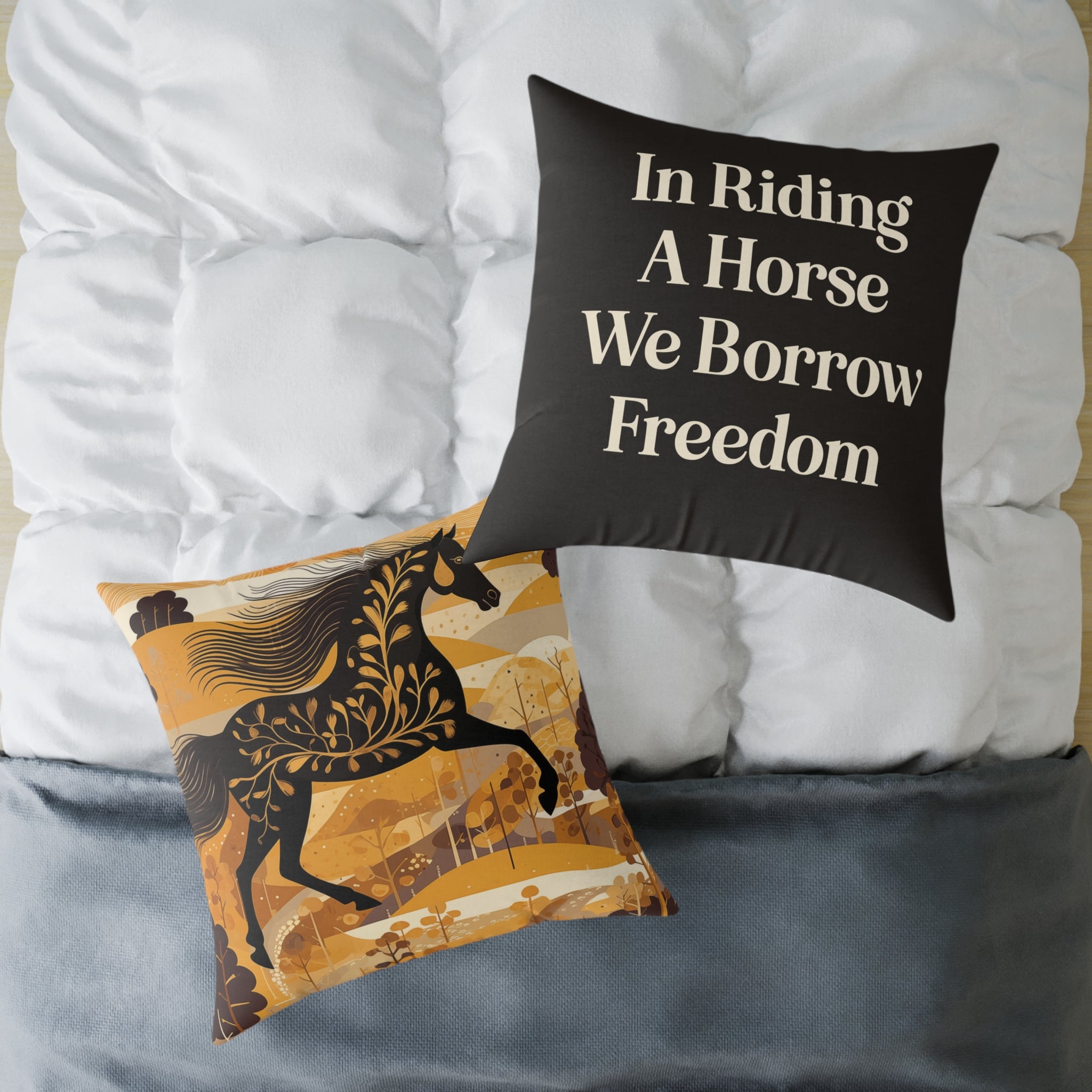 Gallop Into Freedom Canvas Pillow