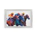 Photo Finish Acrylic Serving Tray – Jockeys Racing Illustration