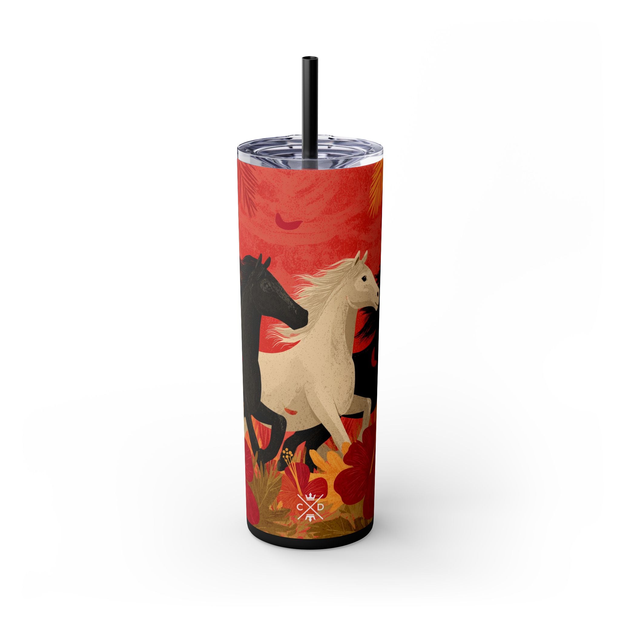 Forward in Flame Skinny Tumbler