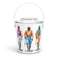 Load image into Gallery viewer, Acrylic Ice Bucket with Jockey Illustration – Stylish Equestrian Entertaining Essential
