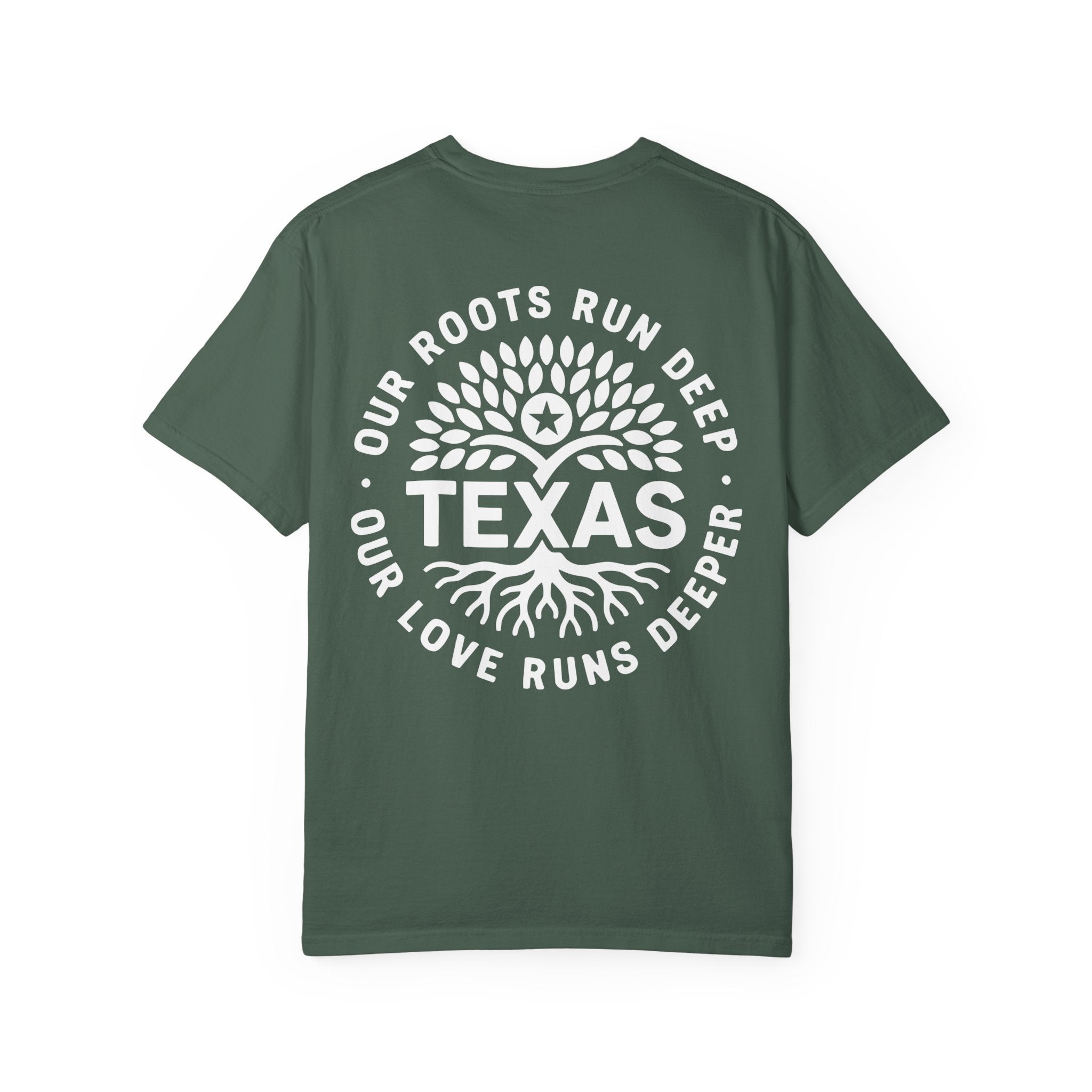 Roots Run Deep Texas Relief T-Shirt White