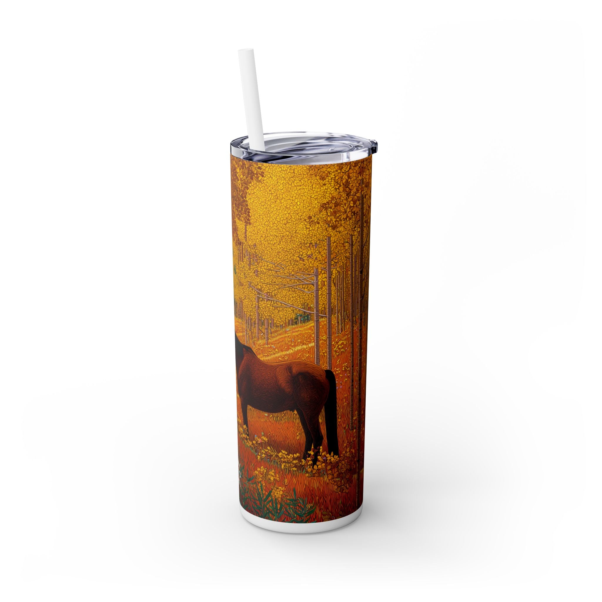 Colorado Autumn Horse Skinny Tumbler