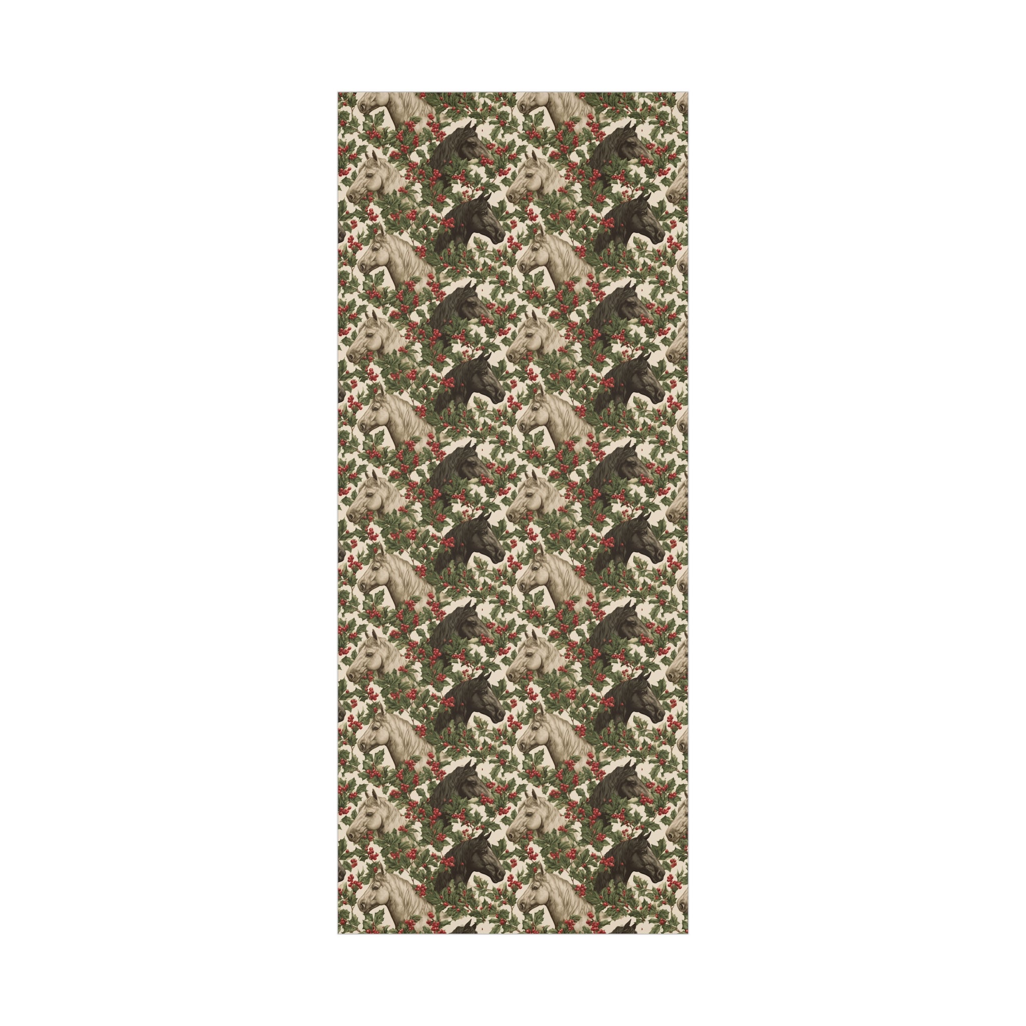 Holly and Horses Wrapping Paper