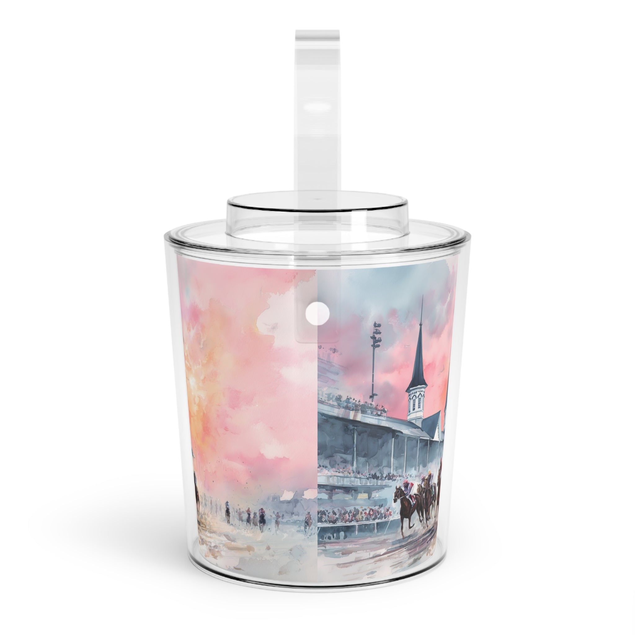Run For The Roses Acrylic Ice Bucket – Horse Racing Barware