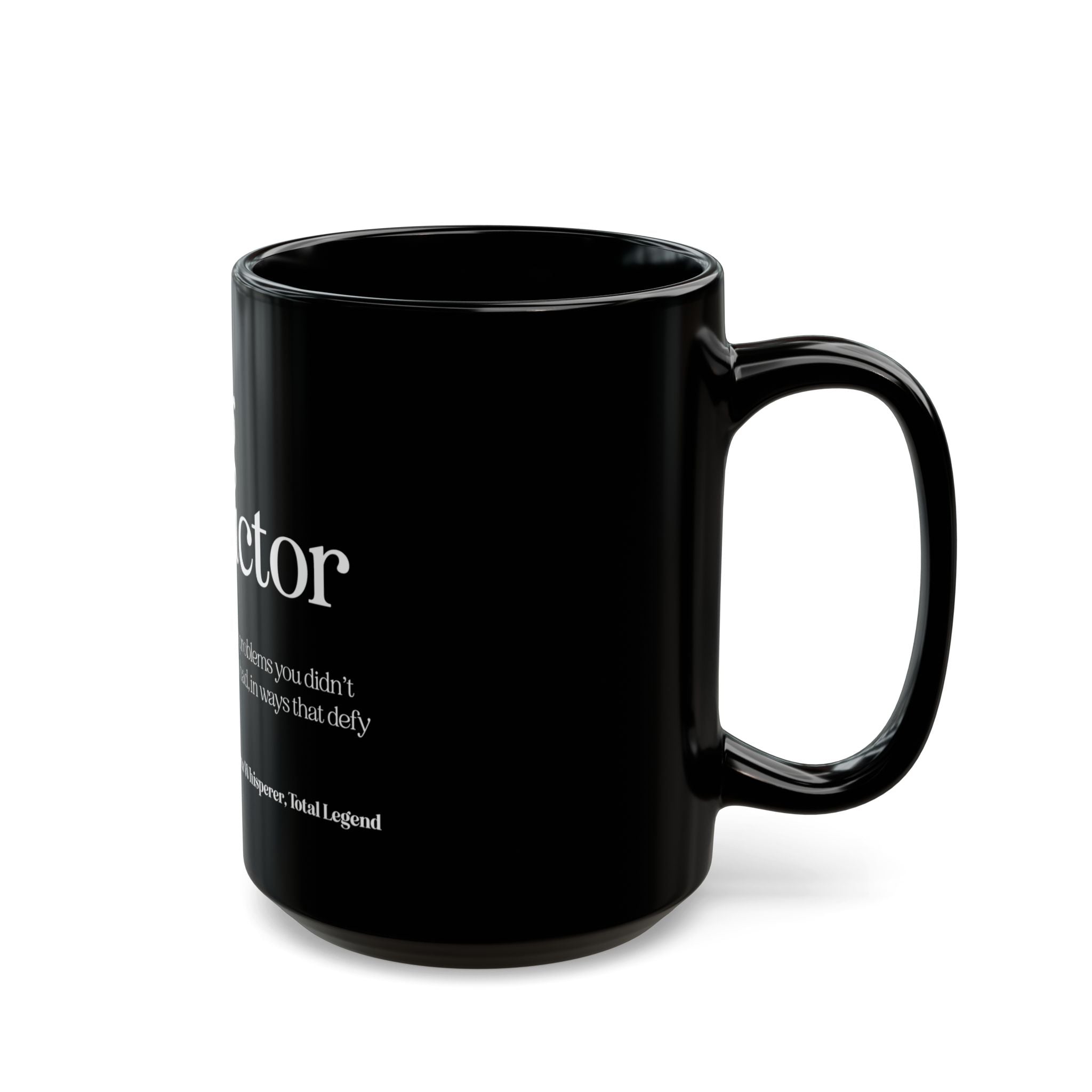 Riding Instructor Black Ceramic Mug