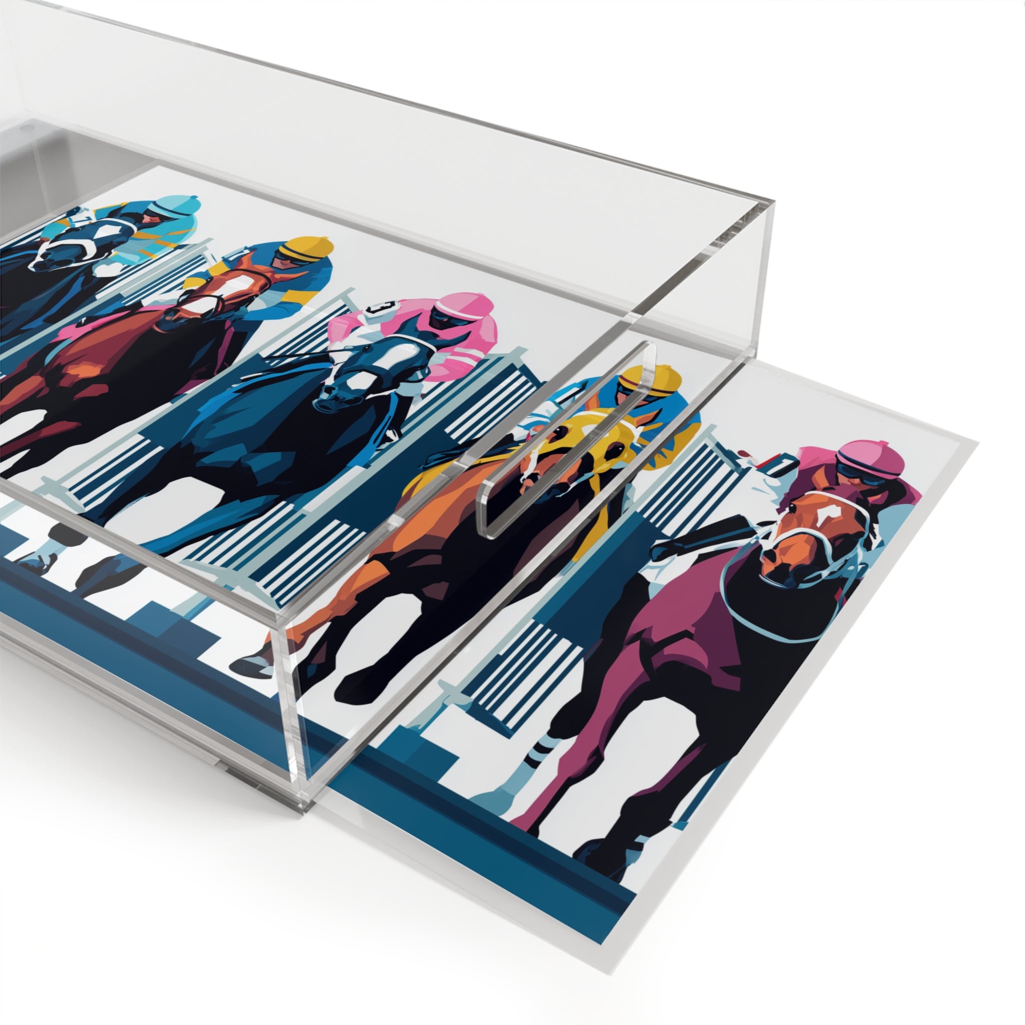 Starting Gate Acrylic Serving Tray – Jockeys at the Kentucky Derby