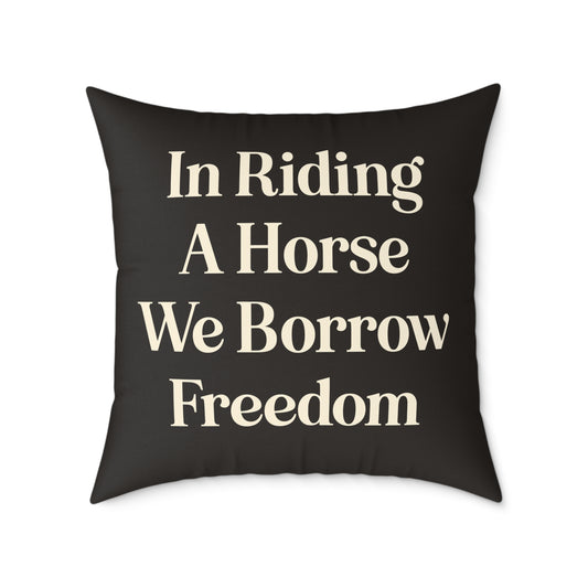 Gallop Into Freedom Canvas Pillow