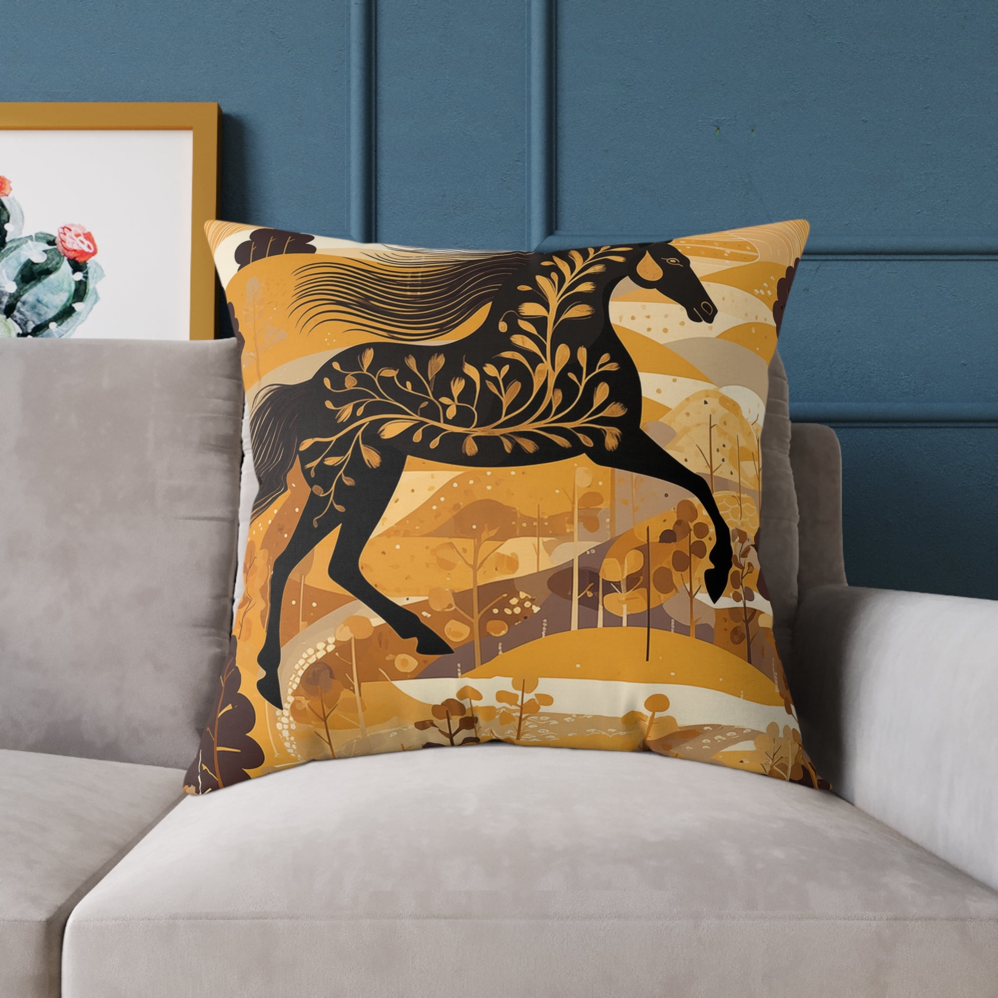 Gallop Into Freedom Canvas Pillow