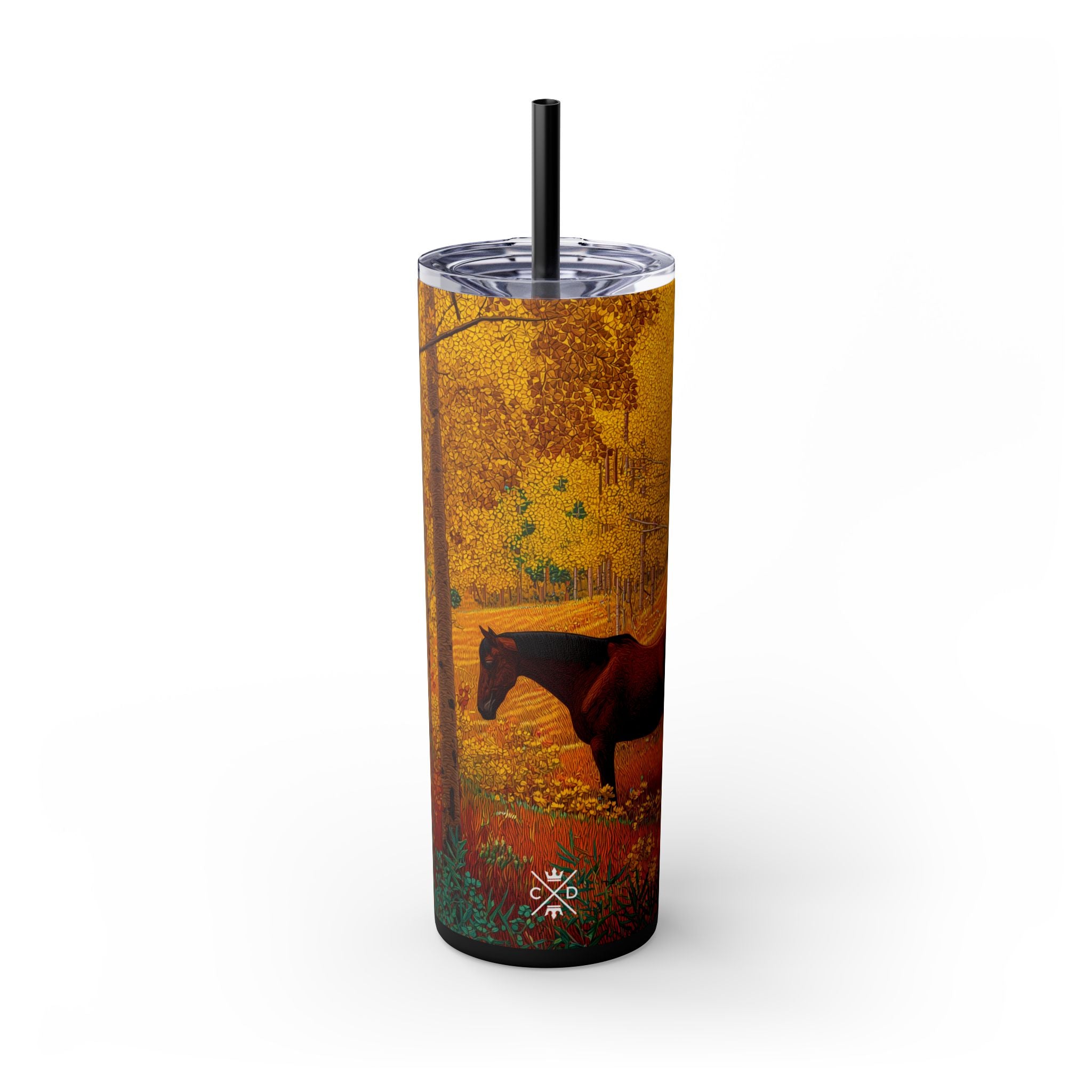 Colorado Autumn Horse Skinny Tumbler