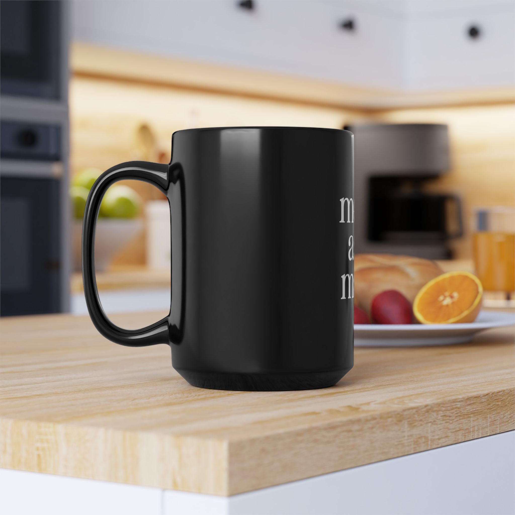 Mean as a Mare Black Ceramic Mug