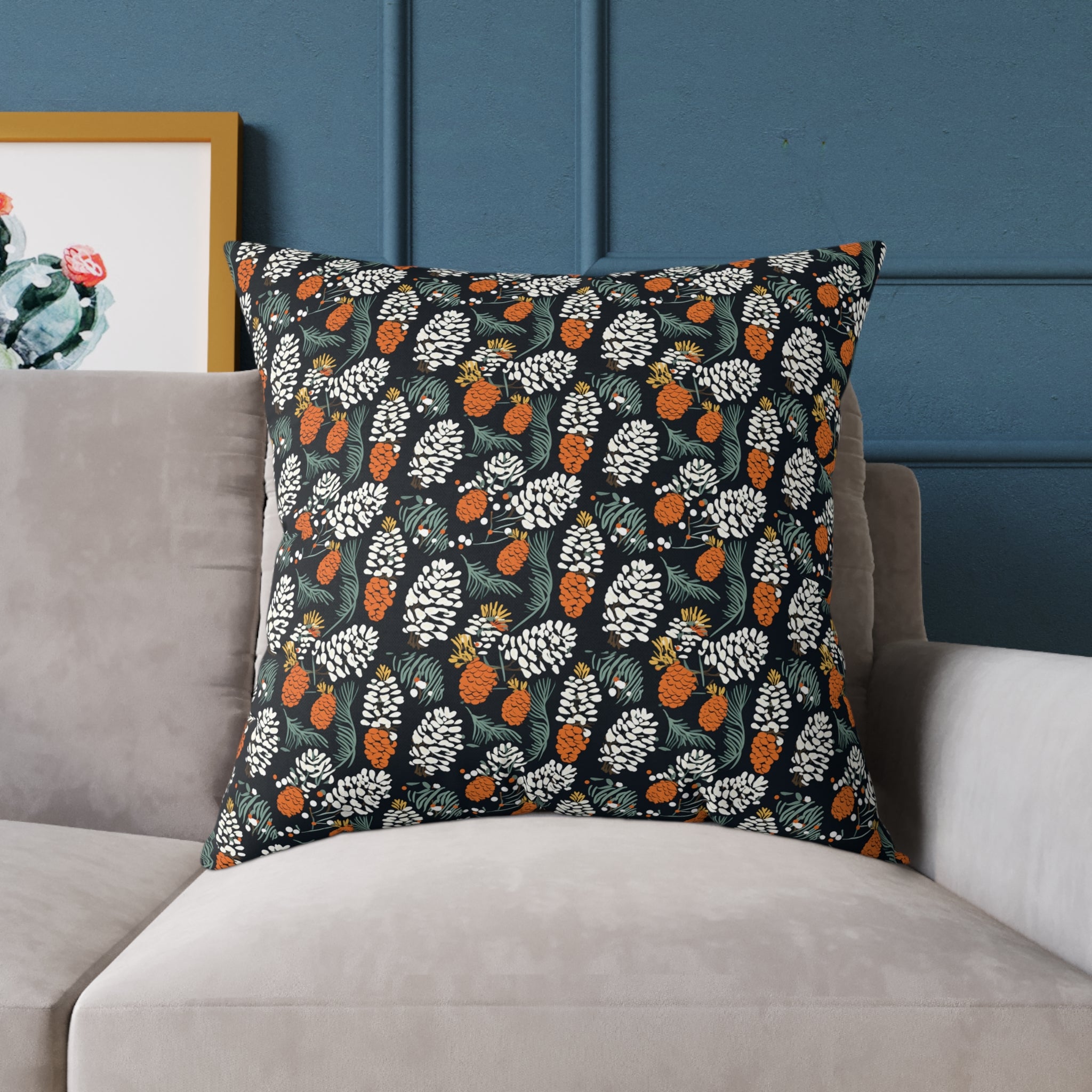 Abstract Pinecone Canvas Pillow