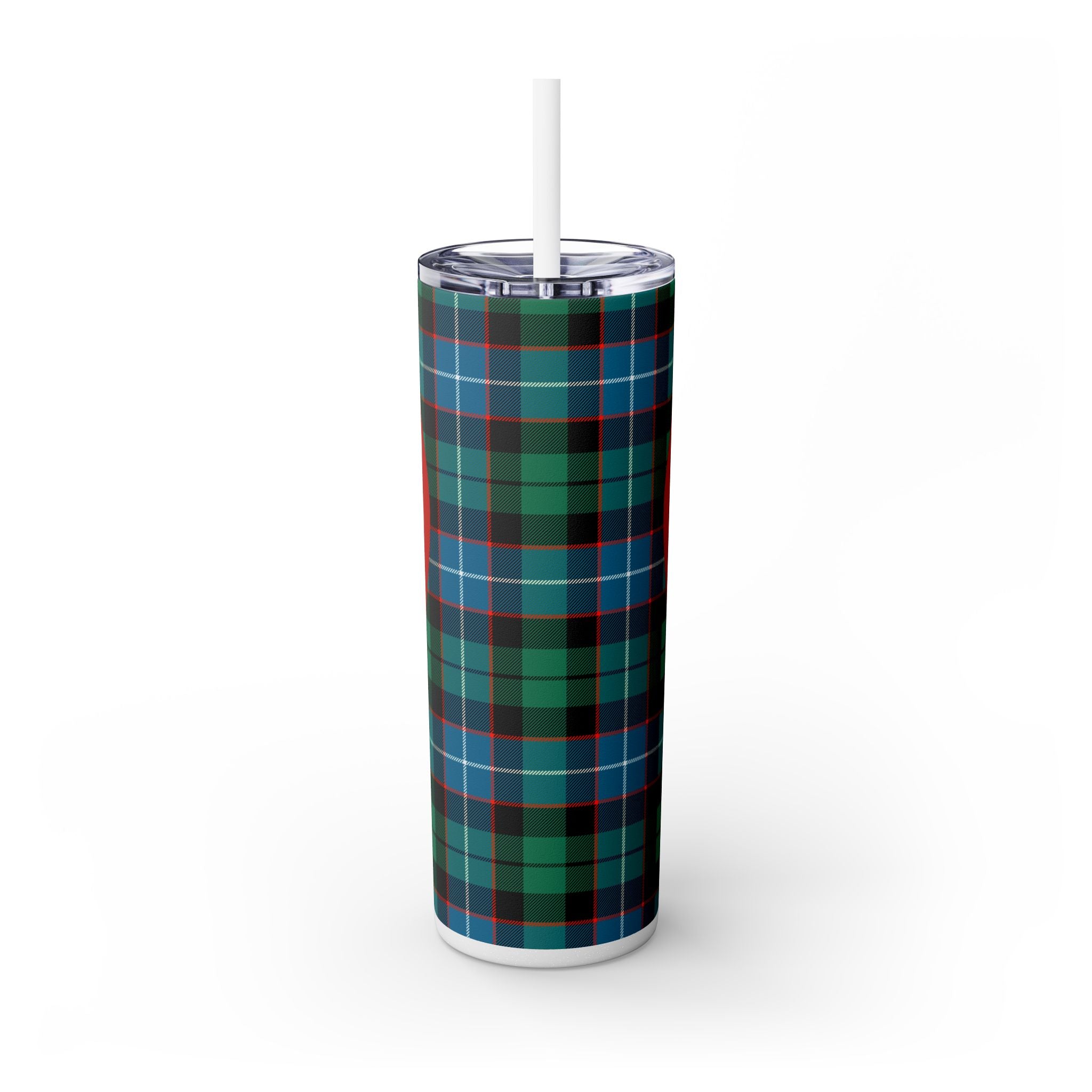 Let's Ride Plaid Skinny Tumbler