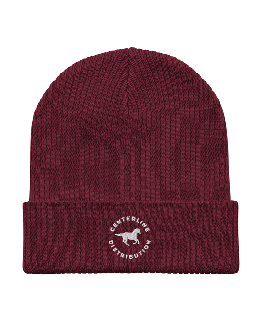 CD Horse Badge Ribbed Beanie